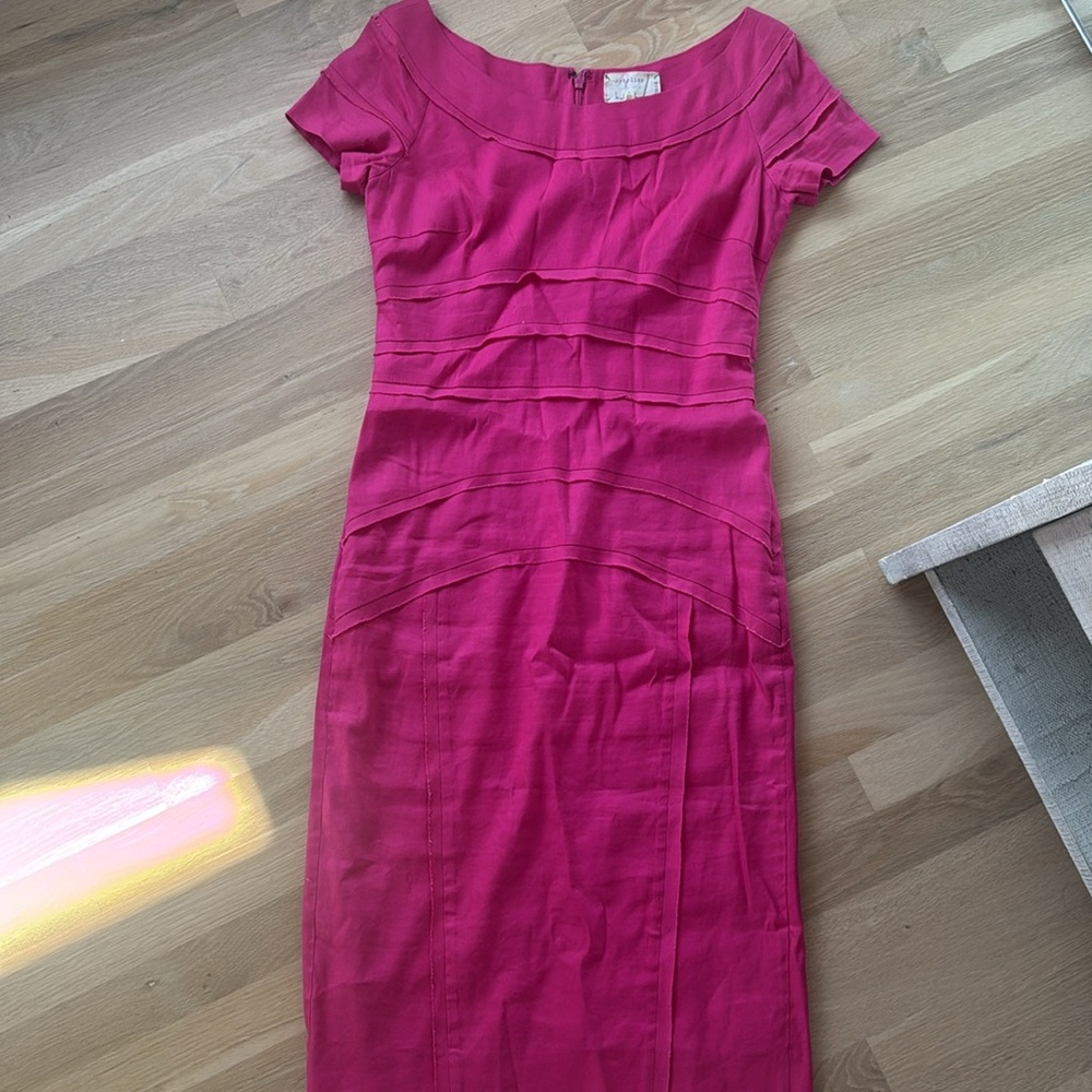 Nicole Miller Artelier Size 10 - Pink Linen Blend